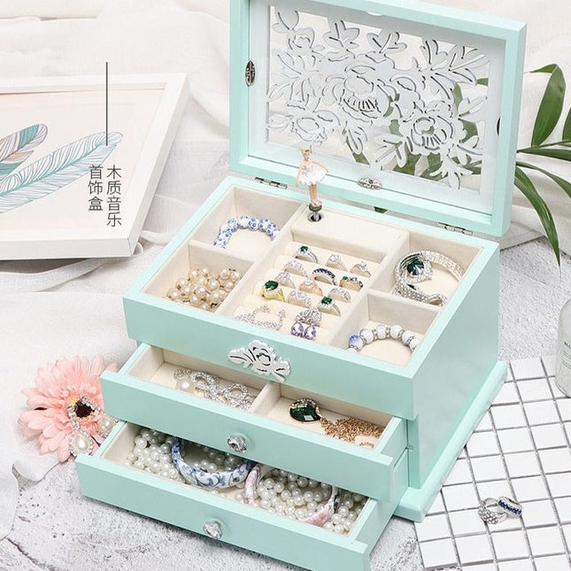 Carillon Portagioie Ballerina Legno