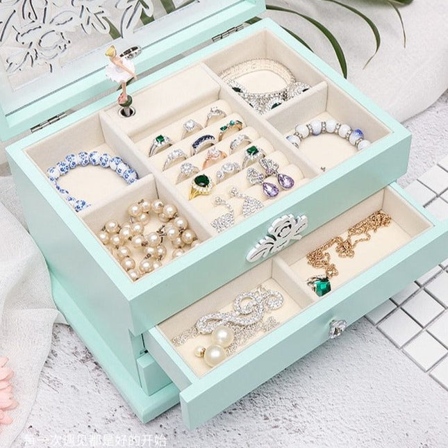 Carillon Portagioie Ballerina Legno